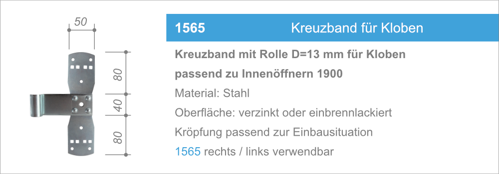 1565 Kreuzband für Kloben